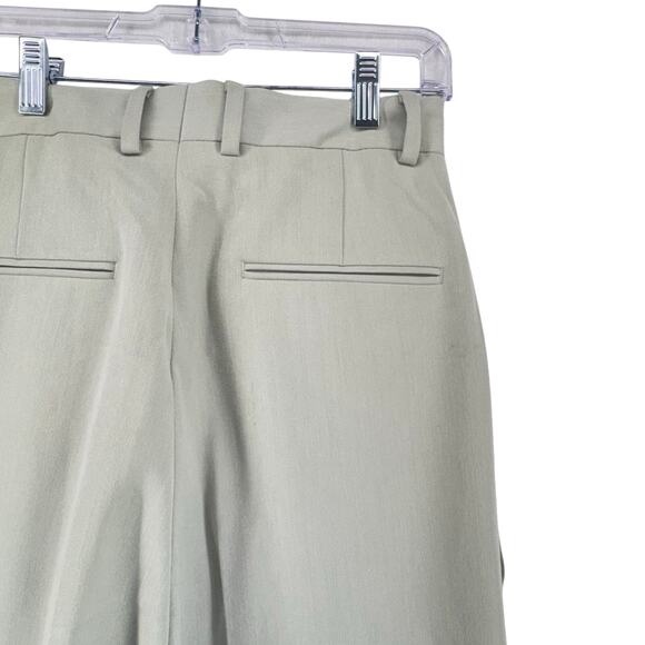 ASOS Design Sage Green Pleated Wide Leg Trousers Women’s W28 L30 High Rise Pants - Picture 4 of 7
